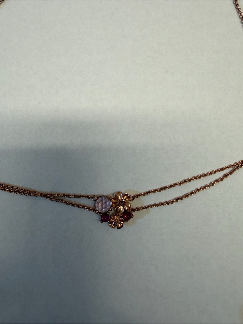 Pandora Rose Gold Multi-Crystal Pendant Necklace - Picture 3 of 5